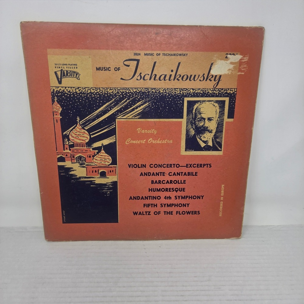 Varsity Music of Tschaikowsky LP 12" Orange Classical Orchestral 202 Fair